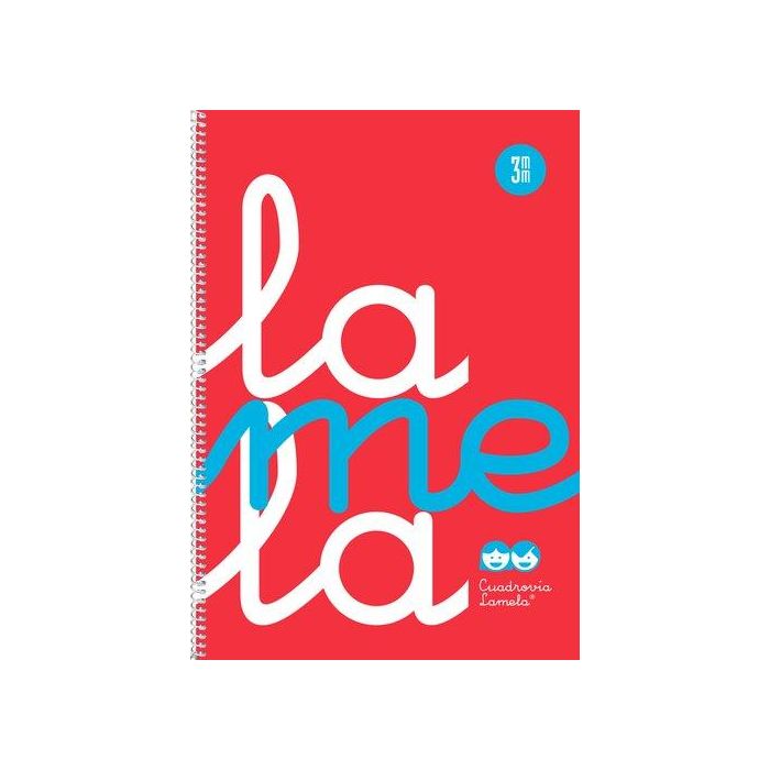 Lamela Bloc Tapa Polipropileno Fº 80H Cuadrovia 3 Mm Rojo 5 unidades