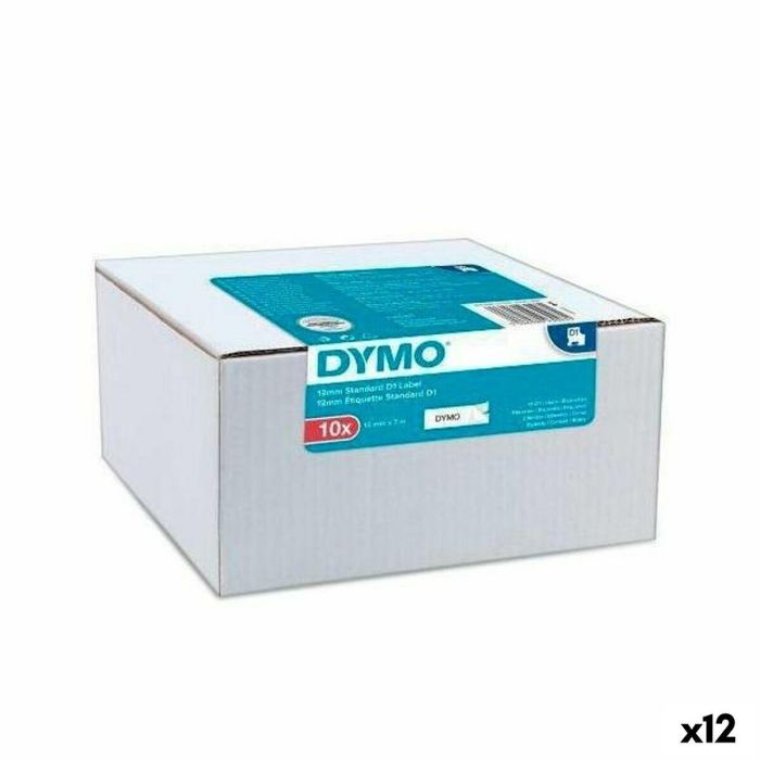 Cinta Laminada para Rotuladoras Dymo Blanco Negro Autoadhesivas 10 Piezas (12 Unidades) Cinta Laminada para Rotuladoras Dymo Blanco Negro Autoadhesivas 10 Piezas (12 Unidades)