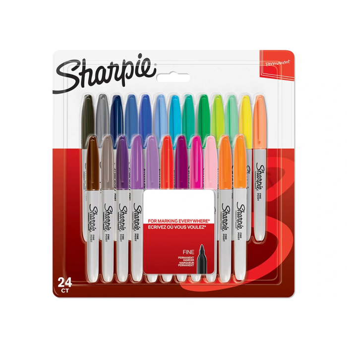 Sharpie Rotulador Permanente Fino Blister 24 Unidades Colores Surtidos 1