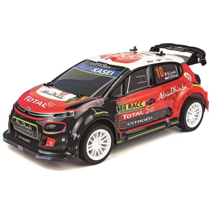 Coche radio control citroën c3 wrc 1:10, emisora 2,4ghz con bateria y cargador usb 42x13x20 cm 19