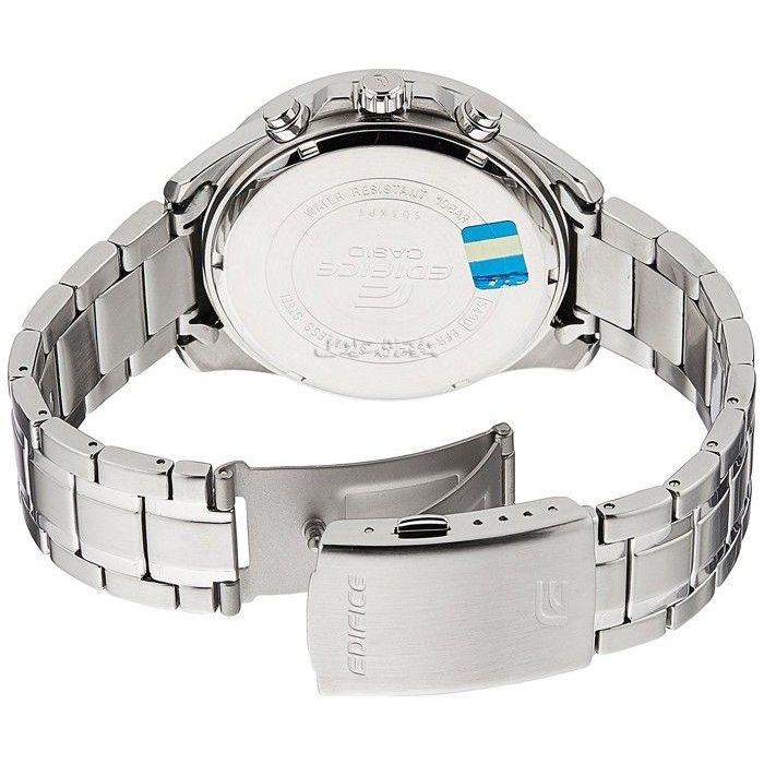Casio EFR-552D-1A2VUEF Edifice Reloj Hombre Cuarzo Acero Plata Esfera Negro/Azul Cronógrafo 10 ATM 3