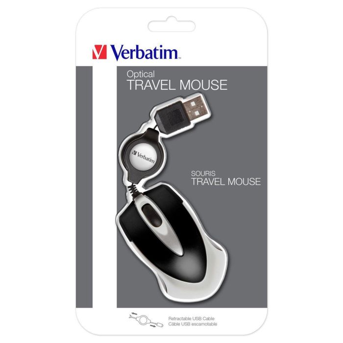 Verbatim Go Mini Ratón Óptico de Viaje USB Retráctil 1000 DPI Portátil Ambidextro Negro Verbatim Go Mini Ratón Óptico de Viaje USB Retráctil 1000 DPI Portátil Ambidextro Negro