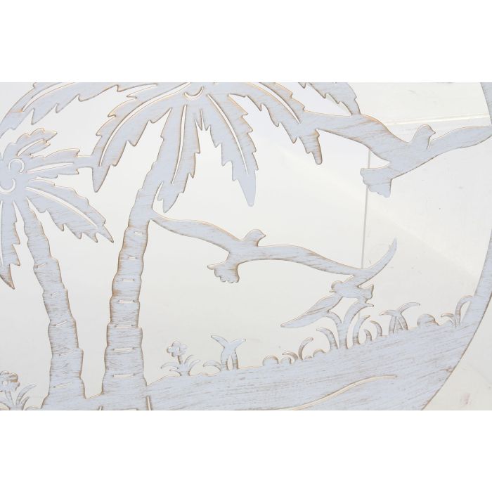 DKD Home Decor Decoración de Pared Estilo Mediterráneo con Palmeras de Metal Blanco 40x40x1 cm (4 Unidades) 2 DKD Home Decor Decoración de Pared Estilo Mediterráneo con Palmeras de Metal Blanco 40x40x1 cm (4 Unidades) 2