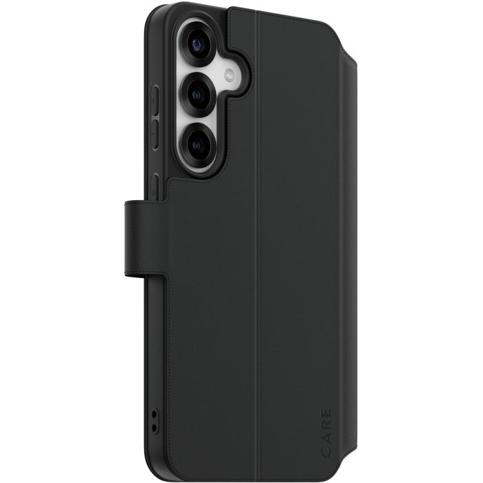 PanzerGlass CARE Feature Wallet Case con Kickstand para Samsung Galaxy S25+ Negro – Resistente a Golpes y Rayones