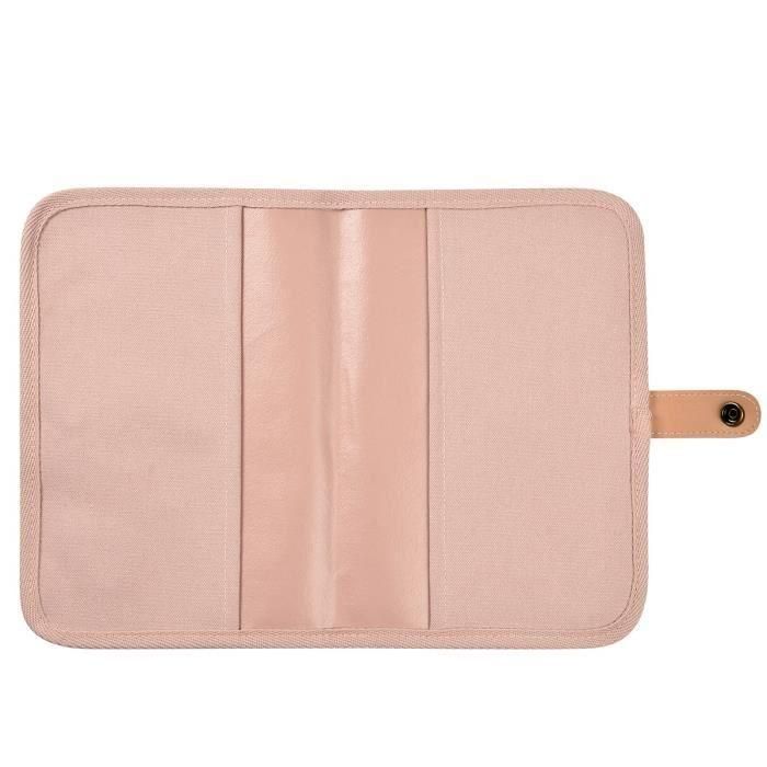 BEABA, Funda para libro de salud de lona rosa empolvado 2 BEABA, Funda para libro de salud de lona rosa empolvado 2