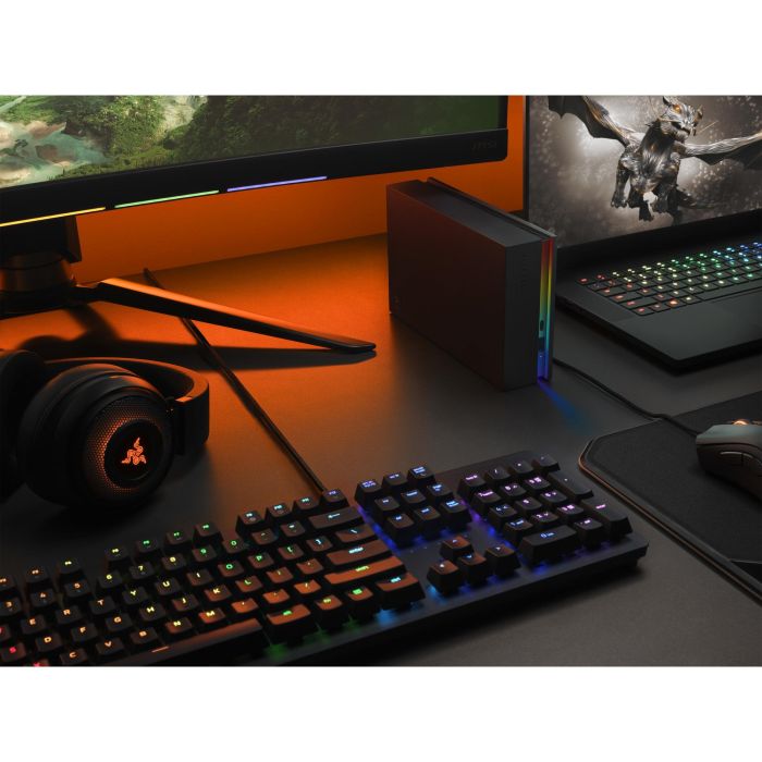 SEAGATE FireCuda Gaming Hub 8TB USB 3.2 Gen 1 (USB-C/USB-A) Disco Duro Externo Negro para PC/Mac 6