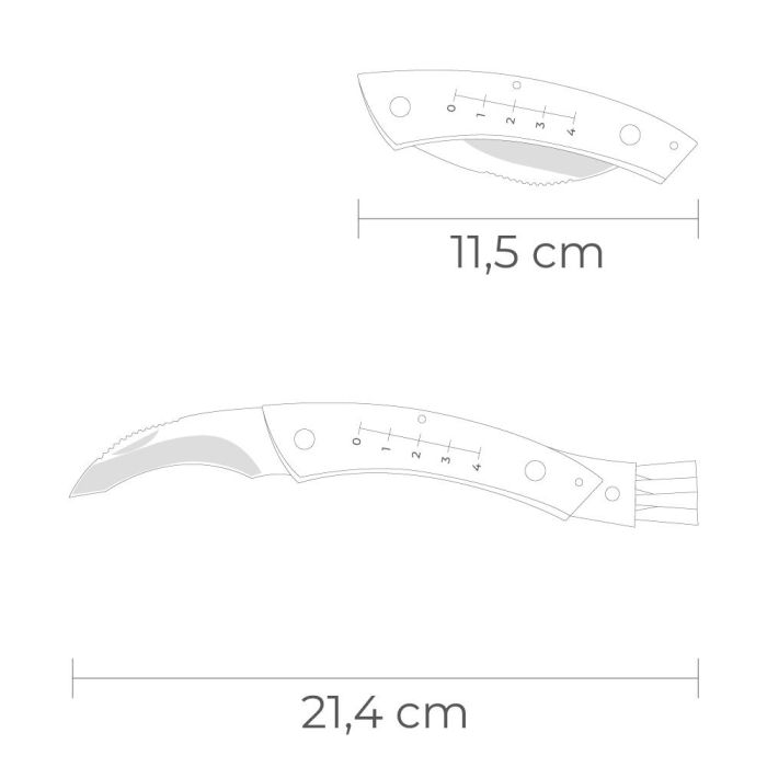 Navaja recoge setas con cepillo, serie irati. edm 5