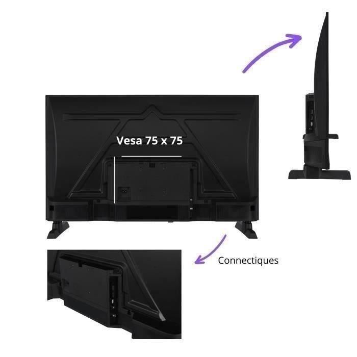 Continental Edison CELED32HD25B3 Televisor LED HD 32" (80 cm) 2 HDMI, 1 USB Negro 5 Continental Edison CELED32HD25B3 Televisor LED HD 32" (80 cm) 2 HDMI, 1 USB Negro 5