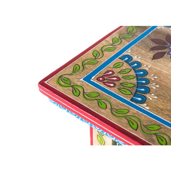 GINER Y COLOMER Móvil con Puerta Decorada en Madera de Mango, 4 Cajones, Color Multicolor 6