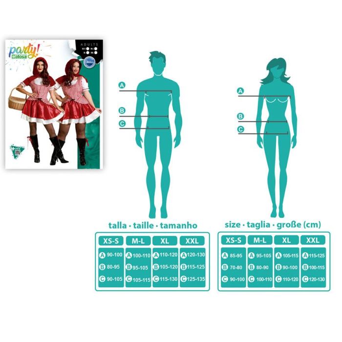Disfraz Caperucita Roja Con Capucha Mujer Adulto XL 3
