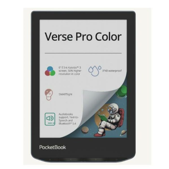 PocketBook Verse Pro Color - Lector electrónico 6'' con pantalla E Ink Kaleido 3, SMARTlight, resistencia al agua IPX8, 16GB