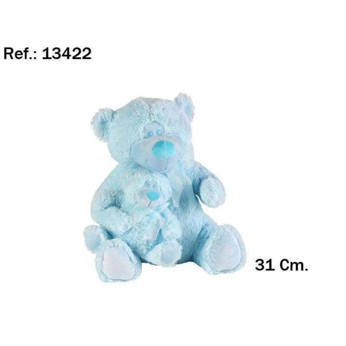 Peluche  Oso Azul Mama 31 Cm. 2