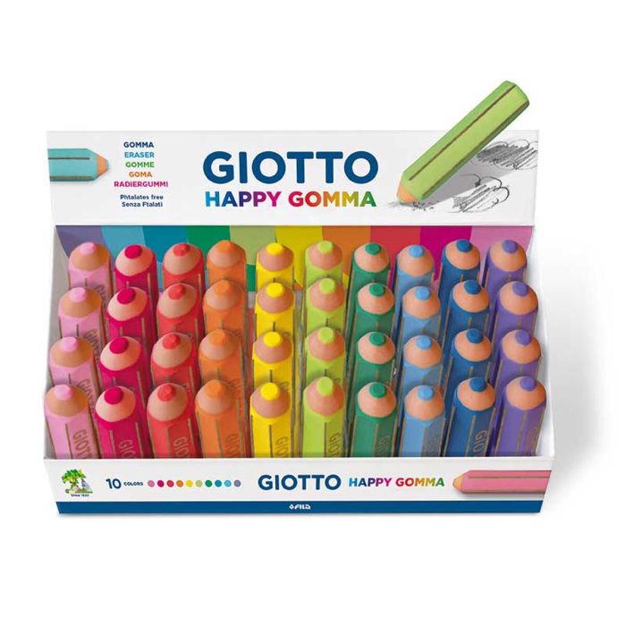 Giotto Happy Gomma Goma De Borrar Lapiz Display -40U-