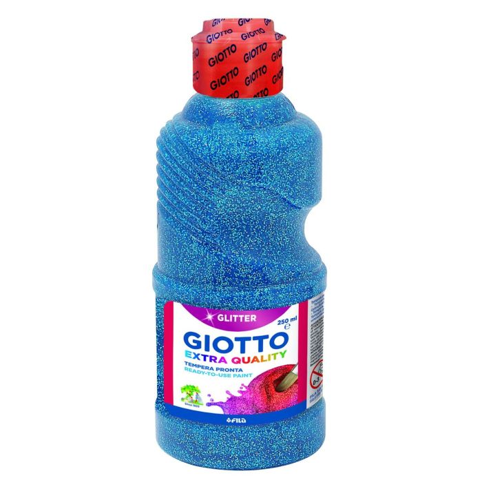 Témpera Giotto Glitter Azul 250 ml (8 Unidades) 1