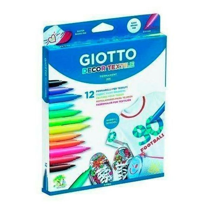 Set de Rotuladores Giotto Decor Textile Multicolor (4 Unidades) 1