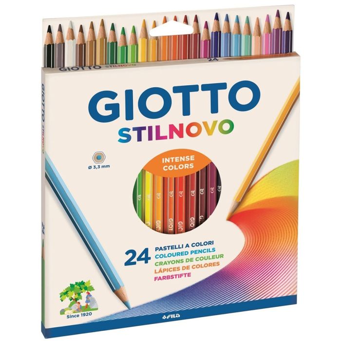 Giotto Lápices de colores stilnovo hexagonales estuche de 24