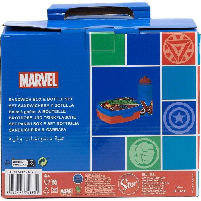 Set de Fiambrera y Bidón The Avengers CZ11275 380 ml 17 cm Plástico 1