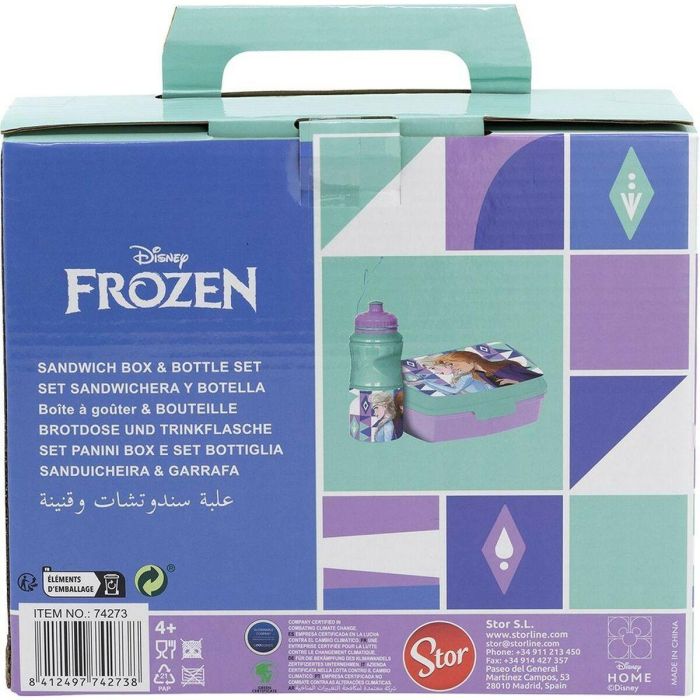 Set de Fiambrera y Bidón Frozen CZ11276 380 ml 17 cm Plástico 1