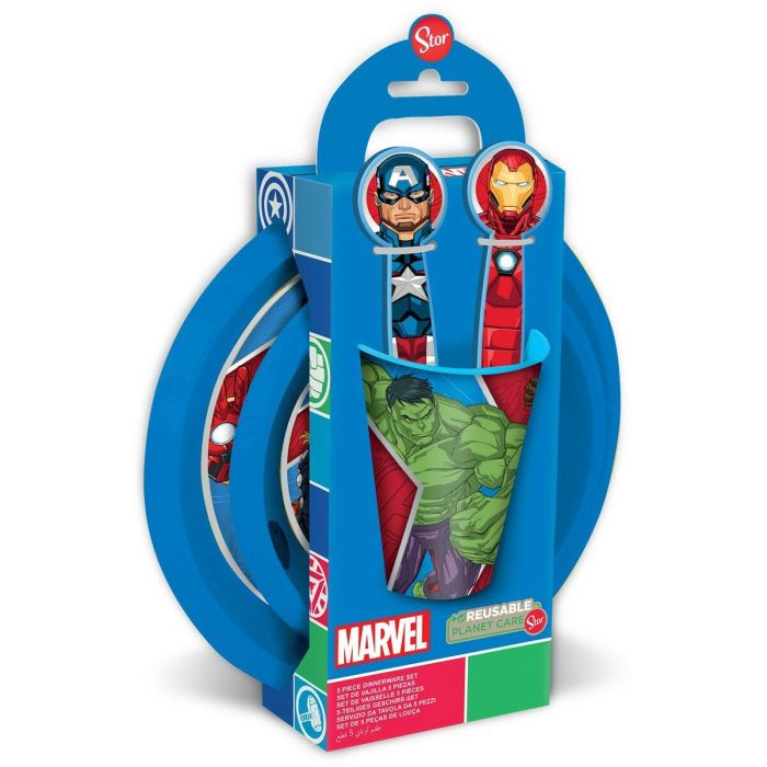 Set de Menaje Infantil The Avengers CZ11309 Plástico (5 Piezas)