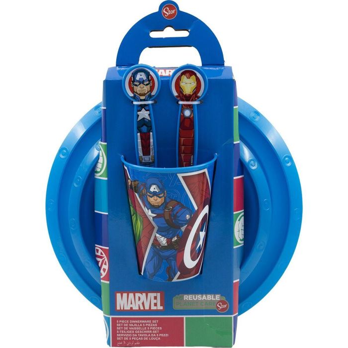 Set de Menaje Infantil The Avengers CZ11309 Plástico (5 Piezas) 2