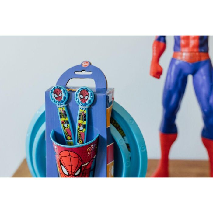 Set de Menaje Infantil Spider-Man CZ11313 Plástico (5 Piezas) 3