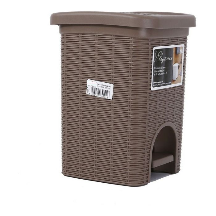 Papelera Stefanplast 30101 Negro Beige 6 L 4 Papelera Stefanplast 30101 Negro Beige 6 L 4