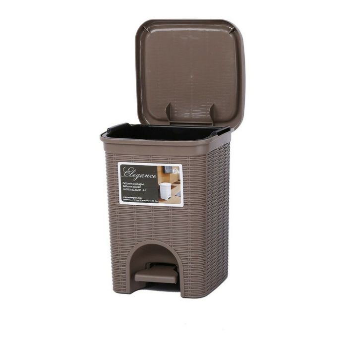 Papelera Stefanplast 30101 Negro Beige 6 L 3 Papelera Stefanplast 30101 Negro Beige 6 L 3