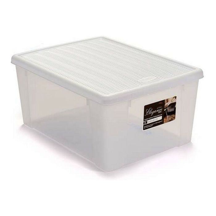 Caja de Almacenaje Stefanplast Elegance Blanco 15 L 29 x 17 x 39 cm Plástico
