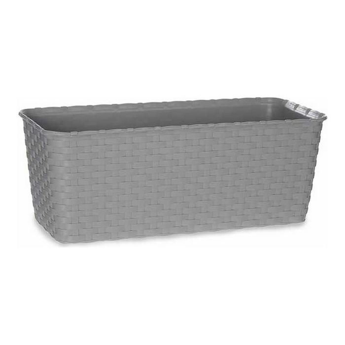 Jardinera Natural Reser Agua 30Cm Gris Stefanplast (12 Unidades) Jardinera Natural Reser Agua 30Cm Gris Stefanplast (12 Unidades)