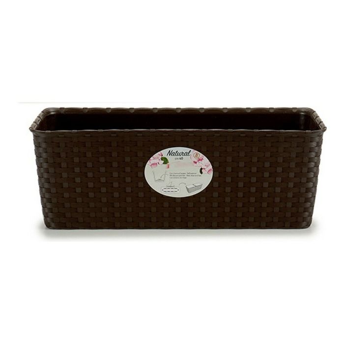 Jardinera Natural Reser Agua 40Cm Chocolate Stefanplast (12 Unidades) Jardinera Natural Reser Agua 40Cm Chocolate Stefanplast (12 Unidades)