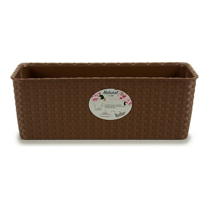 Jardinera Natural Reser Agua 40Cm Marron Stefanplast (12 Unidades) Jardinera Natural Reser Agua 40Cm Marron Stefanplast (12 Unidades)