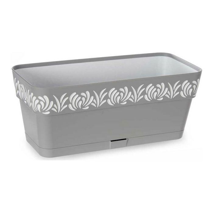 Jardinera Plastico 30Cm Gaia Gris Stefanplast (12 Unidades) Jardinera Plastico 30Cm Gaia Gris Stefanplast (12 Unidades)