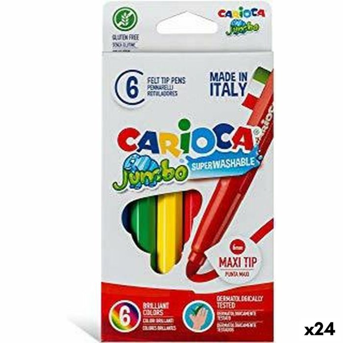 Set de Rotuladores Carioca Jumbo 6 Piezas Multicolor (24 Unidades) 