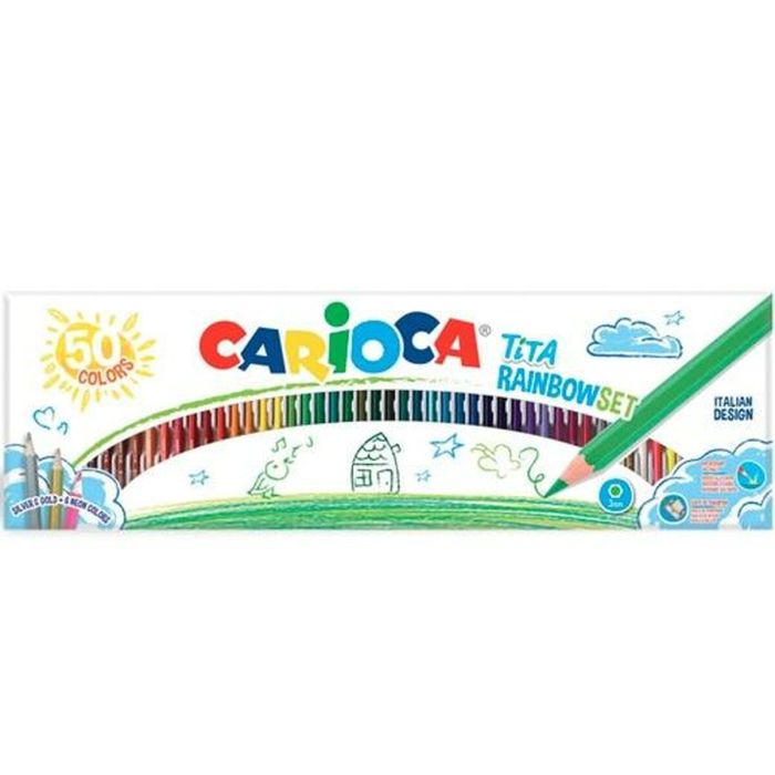 Set de Lápices Carioca Tita Rainbow Multicolor 50 Piezas (12 Unidades) 1