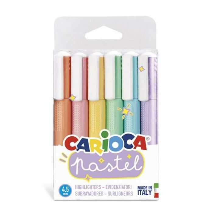 Set de Marcadores Carioca Multicolor 6 Piezas Pastel (4 Unidades) 1