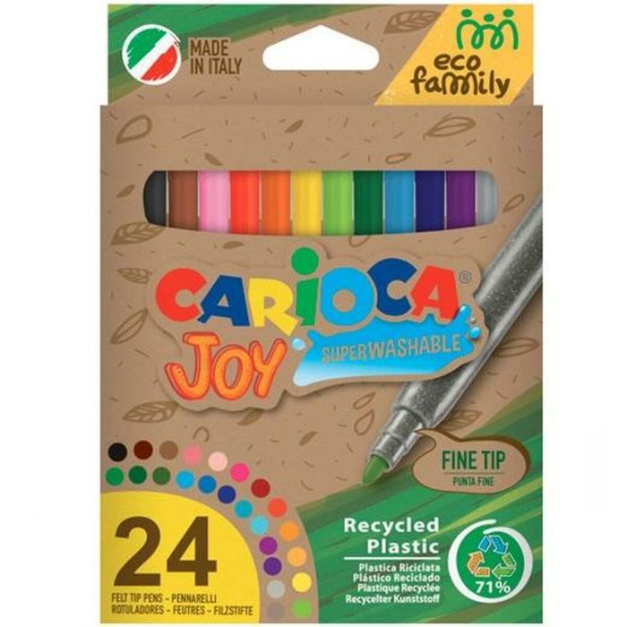 Set de Rotuladores Carioca Joy Eco Family Multicolor 24 Piezas (24 Unidades) 1