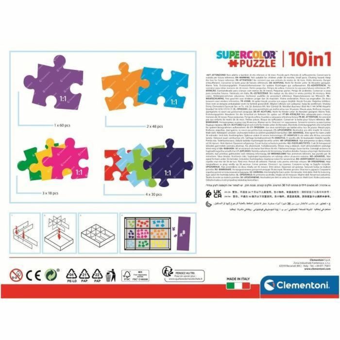Set de 10 Puzzles The Paw Patrol Clementoni Supercolor 330 piezas 1