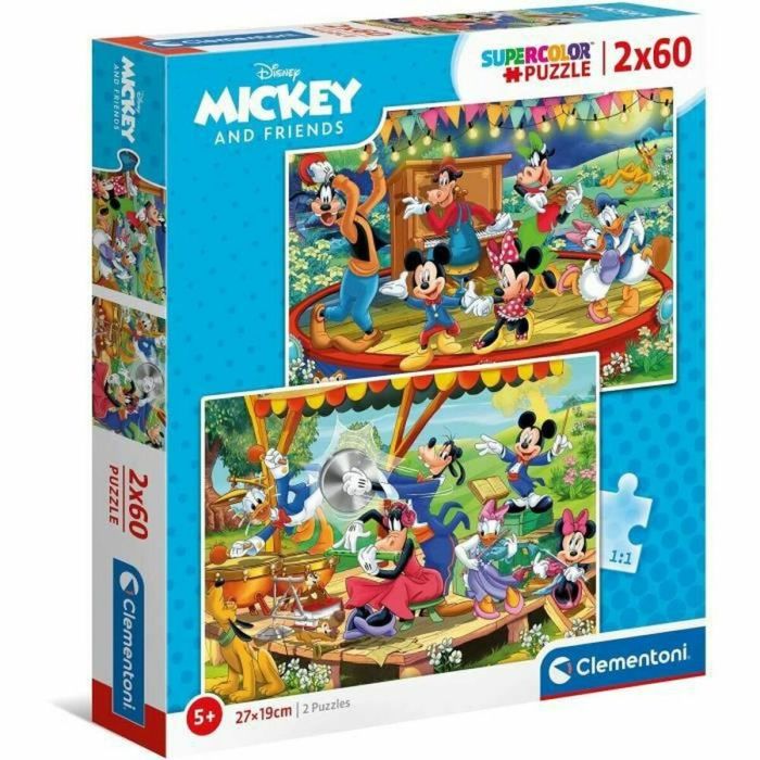 Puzzle Infantil Clementoni Mickey and friends 21620 27 x 19 cm 60 Piezas (2 Unidades)