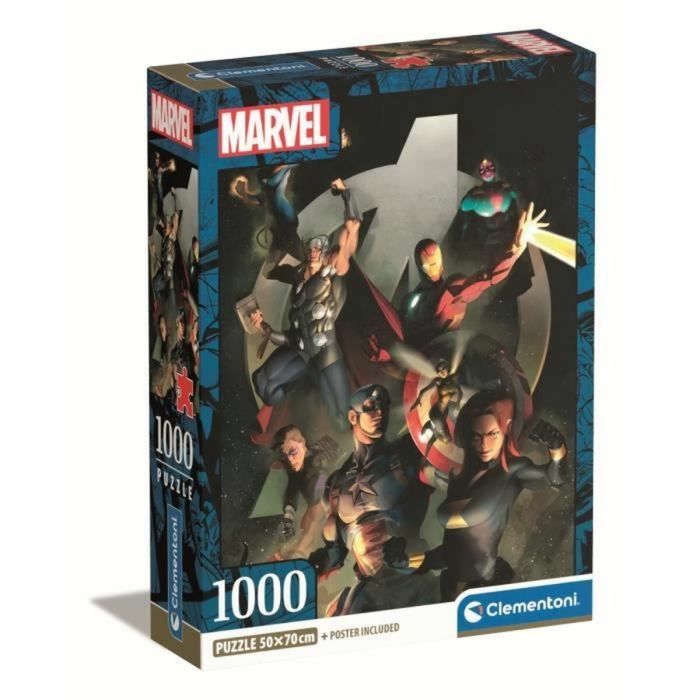 Clementoni - 1000p Marvel Los Vengadores - 70 x 50 cm - Con póster