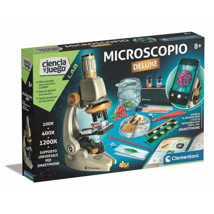 Juego microscopio smart deluxe. ciencia y juego. con gran cantidad de instrumentos para ayudarte en tus experimento. 45,1x37,1x7cm