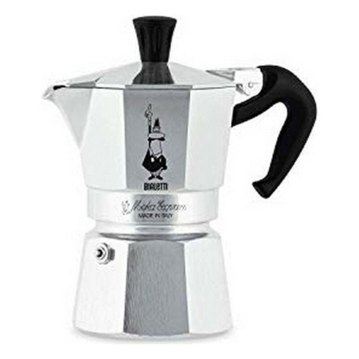 Bialetti Moka Express Cafetera Italiana de Aluminio Color Plata para 2 Tazas