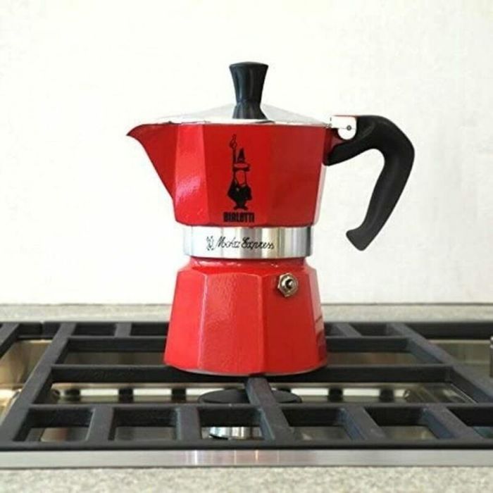 Cafetera Italiana Bialetti Moka Rojo Aluminio 3 Tazas 1 Cafetera Italiana Bialetti Moka Rojo Aluminio 3 Tazas 1