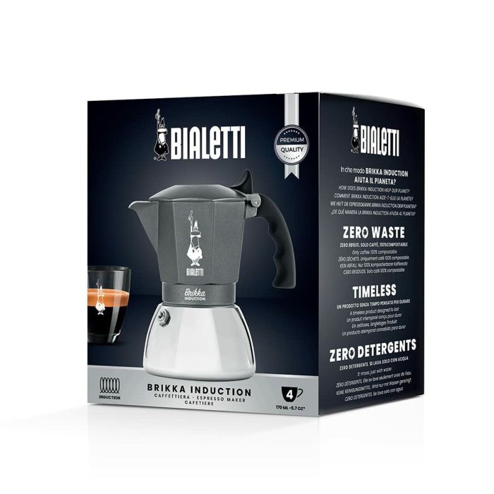 Cafetera Italiana Bialetti Brikka Aluminio 1