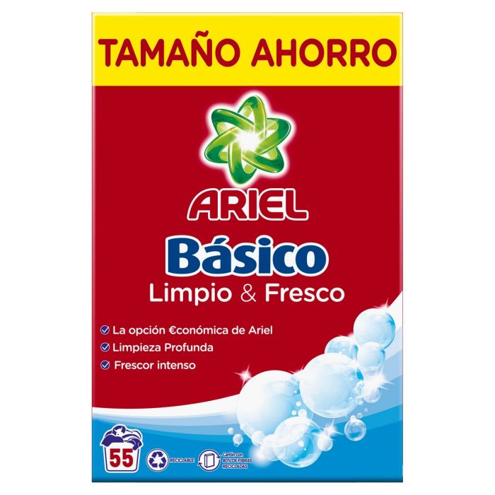 Detergente Ariel Básico 55 dosis 1