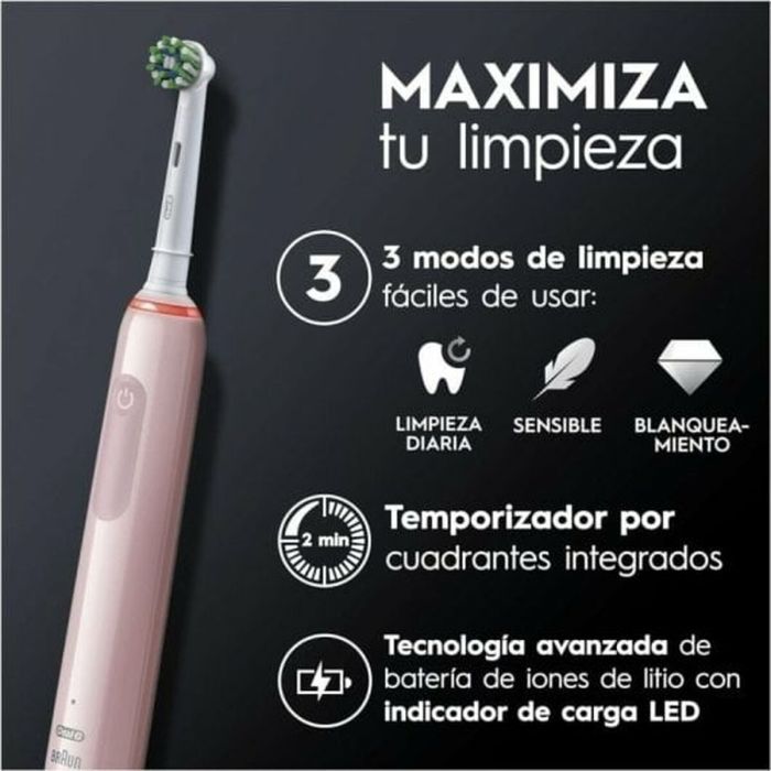 Cepillo de Dientes Eléctrico Oral-B PRO3 3900 DUO Blanco Negro 6