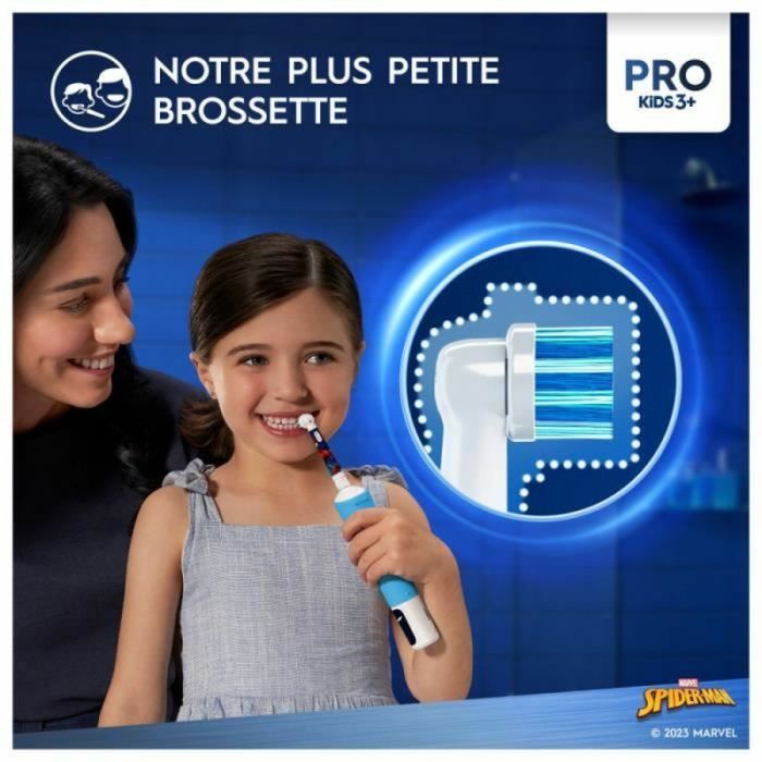 Oral-B Pro Kids Cepillo de dientes eléctrico 1 mango Marvel Spider-Man, 1 cabezal, a partir de 3 años