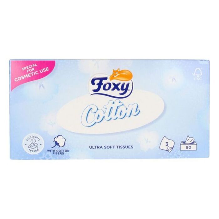Pañuelos de Papel Facial Cotton Foxy (90 Unidades)
