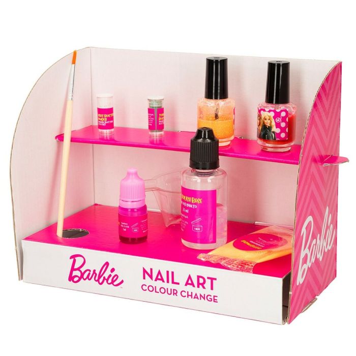 Kit para crear Maquillaje Barbie Studio Color Change Esmalte de uñas 15 Piezas 4