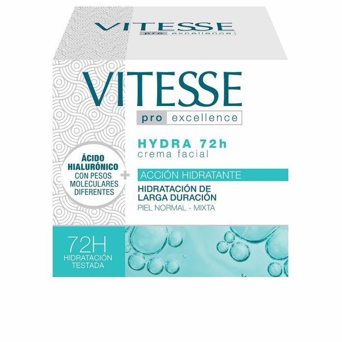 Vitesse HYDRA 72 H Crema Facial Hidratante con Ácido Hialurónico para Piel Mixta/Normal/Todas - 50 ml Vitesse HYDRA 72 H Crema Facial Hidratante con Ácido Hialurónico para Piel Mixta/Normal/Todas - 50 ml