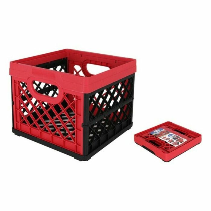 Caja Multiusos Tontarelli Rojo Cuadrado 33,5 x 33, x 27,9 cm (6 Unidades) 1